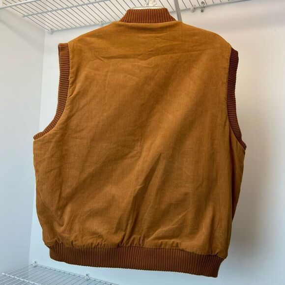 Vintage 80s St. John’s Bay Corduroy Lined Utility Vest Jacket XL Barncore - Picture 3 of 5